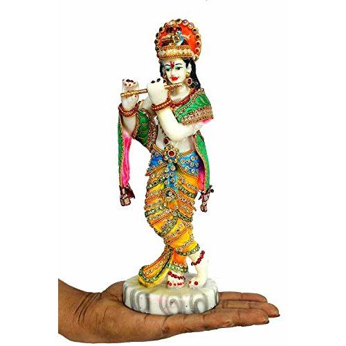 eSplanade Resin Krishna Statue Murti Idol Sculpture (11) Multicolour