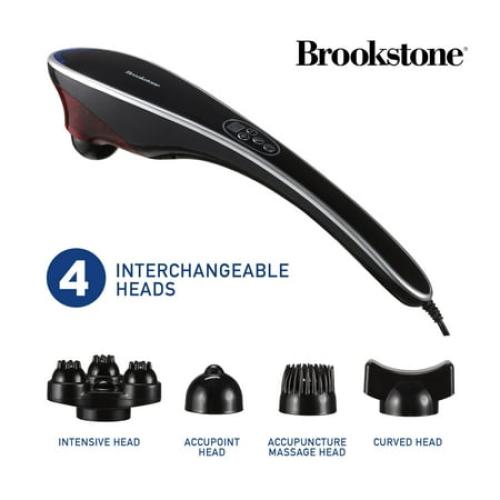 Brookstone Heating Percussion Body Massager, Black