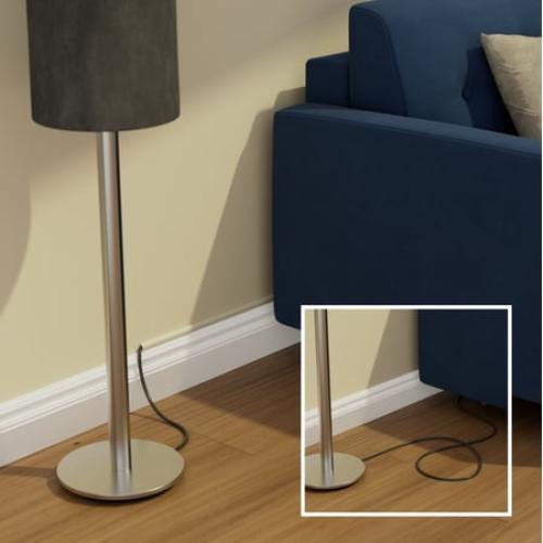 D-Line Beige Half Round Cord Cover, 0.78x0.39in, 39in Length, 3-Pack