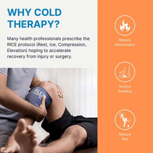 10.5x14.5 Blue Pack of 2 FlexiKold Gel Ice Pack w/Straps (Standard Large: 10.5 x 14.5) - Reusable Cold Therapy (for Pain and Injuries, wrap Around Knee, Shoulder, Back, Ankle, Neck, Hip, Wrist) - 6300 Cold-Strap
