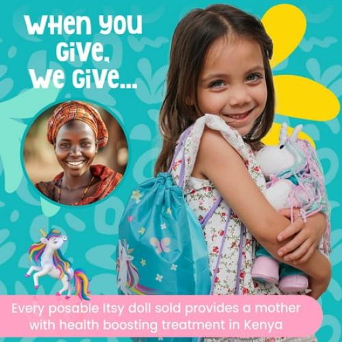 Unicorn Stuffed Animal - 23cm Pink Unicorn Plush Toys w/ Dress up Clothes - Ballerina Doll for Girls