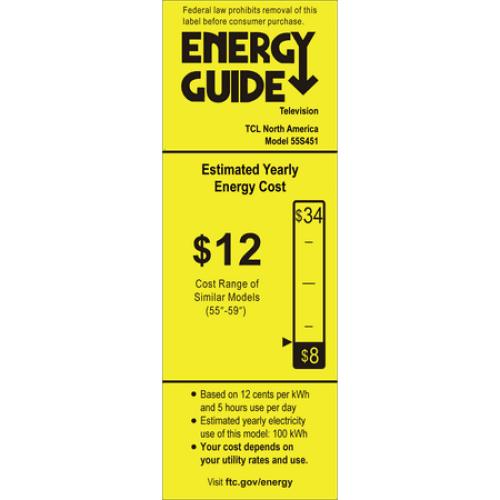 TCL 55 Class 4-Series 4K UHD HDR Smart Roku TV - 55S451