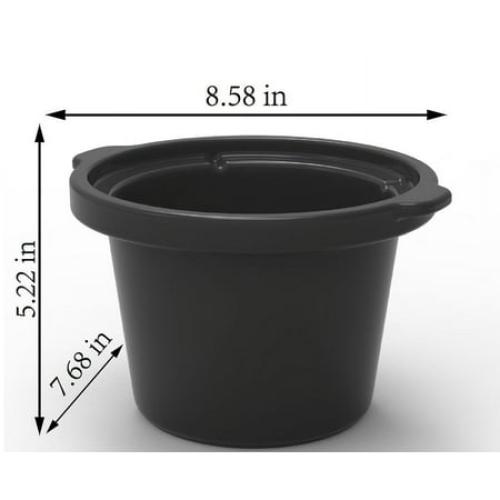 Mainstays 2 QT Slow Cooker, Matte Black Finish, Removeable Stoneware Pot, Model MS54100112165B