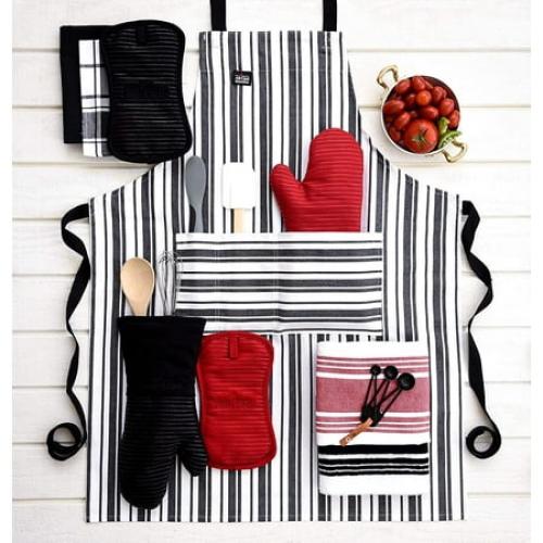 All-Clad Textiles Deluxe Heat and Stain Resistant Pot Holder. Silicone Treated Heavyweight 100-Percent Cotton Twill Hot Pad, Machine Washable, 6-inches by 10-inches, Chili Red 2pk