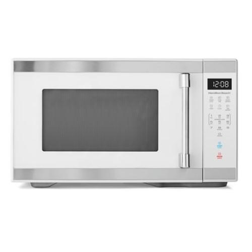 Hamilton Beach 1.1 cu ft Countertop Microwave Oven in White and Stainless Steel Color, Sensor Cook