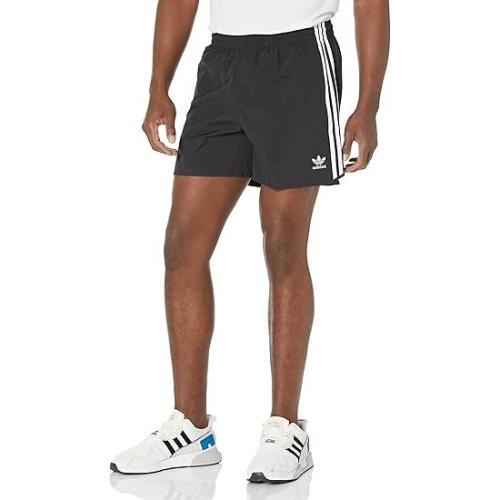 adidas Originals Men's Adicolor Classics Sprinter Shorts, Black and White Color, Size Large
