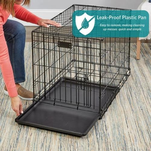 MidWest Homes For Pets Double Door iCrate Metal Dog Crate, 36