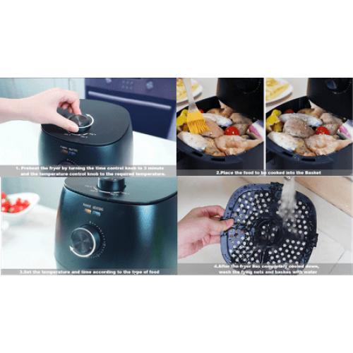 Mainstays 2.2 qt Air Fryer, Black - Automatic Shutoff, Nonstick