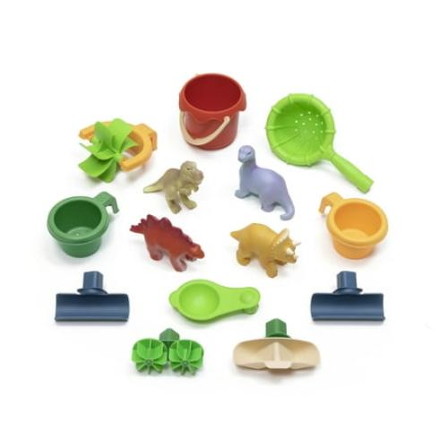 Step2 Dino Showers Gray Plastic Water Table for Toddlers with 13-piece Playset