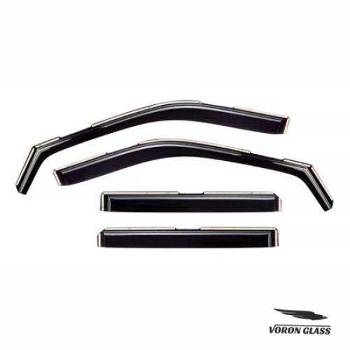 Voron Glass In-Channel Extra Durable Rain Guards for Ford Explorer 2011-2019, Window Deflectors, Vent Window Visors, 4 Pieces - 220116