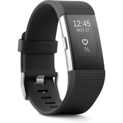 Fitbit Charge 2 Heart Rate   Fitness Wristband, Black, Large