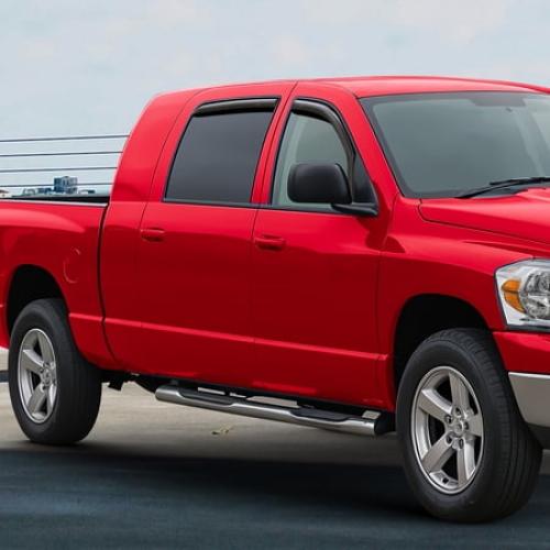 Voron Glass in-Channel Extra Durable Rain Guards for Dodge RAM 2002-2008 MegaCab, Window Deflectors, Vent Window Visors, 4 Pieces - 200691
