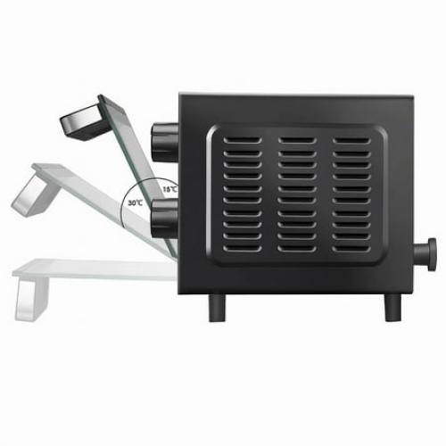 Mainstays 4 Slice Countertop Toaster Oven with 3 Settings, Includes Baking Rack and Pan, Black, New