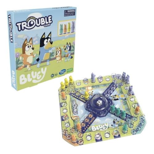 Hasbro Gaming Trouble: Bluey Edition Board Game for Kids, 2-4 Players, Race Bluey, Bingo, Bandit, or Chilli to The Finish