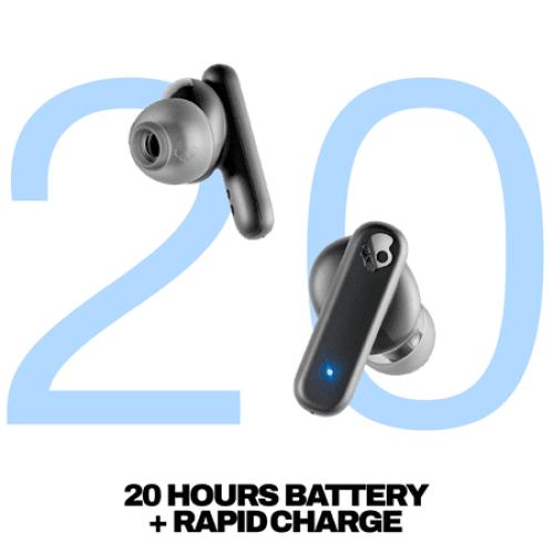 Skullcandy Smokin' Buds XT True Wireless in-Ear Earbuds, Black