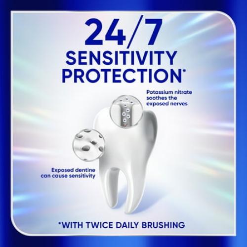 Sensodyne Clinical White Toothpaste Clinically Proven Whitening for Sensitive Teeth, Stain Protector, 3.4 Oz