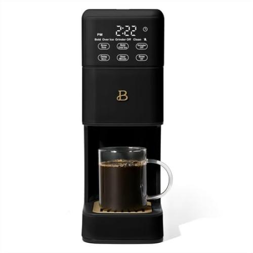 Beautiful Perfect Grind™ Programmable Single Serve Coffee Maker, Black Sesame by Drew Barrymore❗MAY HAVE MISSING PIECES/NEEDS CLEANING❗