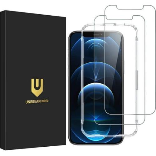 UNBREAKcable Oleophobic Tempered Glass Screen Protector for iPhone 12/12 Pro 6.1 [2 Pack] with Easy Installation Tool