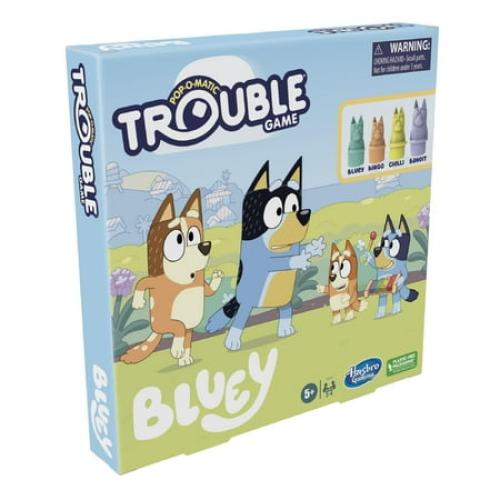 Hasbro Gaming Trouble: Bluey Edition Board Game for Kids, 2-4 Players, Race Bluey, Bingo, Bandit, or Chilli to The Finish