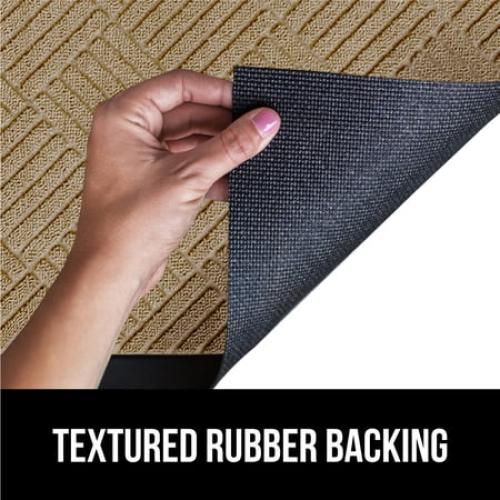 GORILLA GRIP Outside Doormat, WeatherMax Waterproof Indoor Outdoor Door Mat, 29x17 Beige Diamond