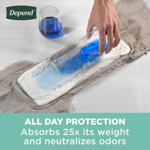 Depend Fresh Protection Incontinence Underwear for Men, Adult Diapers, S/M, 32 Count