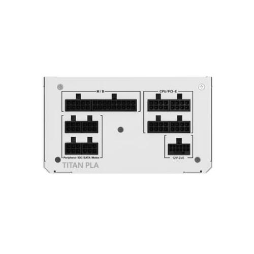 White Montech TITAN PLA 1200 1200 W ATX12V / EPS12V 80 PLUS PLATINUM Certified Full Modular Active PFC Power Supply