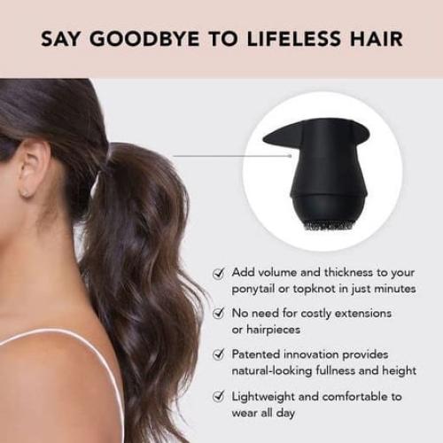 Kitsch Pro Ponyfull Hair Accessory, Ponytail Holder, Hair Tie (Dark Brunette, Black)