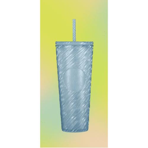 Starbucks Summer 2024 Light Blue Swirl Venti 24oz