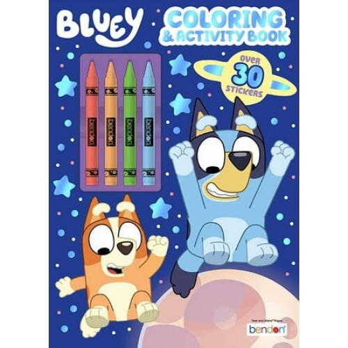 Bluey 48-Page Coloring and Activity Book with Crayons, by Bendon