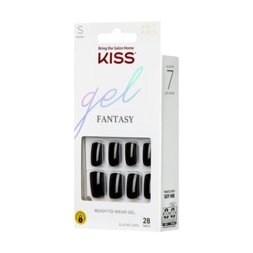 KISS Gel Fantasy Ready-to-Wear Fake Nails, ‘Aim High’, 28 Count