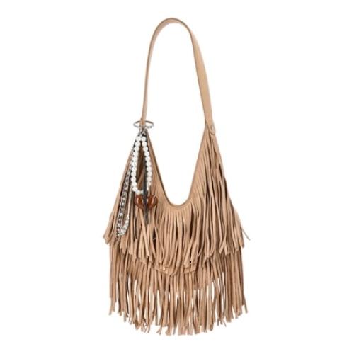 Madden NYC Women's Fringe Hobo Bag, Khaki