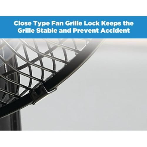 Mainstays 12-Inch Black Table Fan with 3-Speed Settings and Oscillation