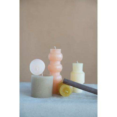 Brown Creative Co-Op Unscented Pleated Taper Candles in Box, Set of 10