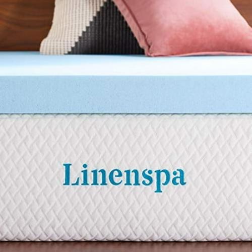 LINENSPA 3 Inch Gel Infused Memory Foam Full Mattress Topper