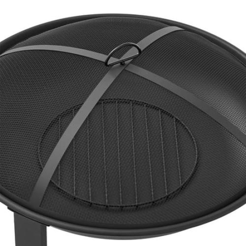 Mainstays 28 Round Wood Burning Fire Pit, Steel Frame
