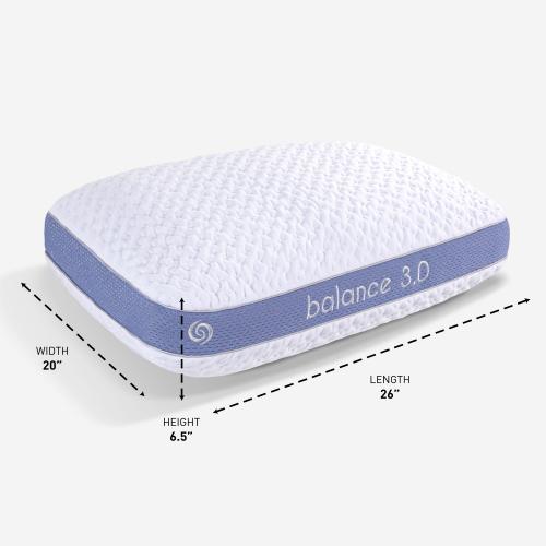 BEDGEAR Balance Performance Pillow - Size 1.0, 2.0 and 3.0 - Firm Support Pillow for Neutral/Warm Sleepers - High Loft