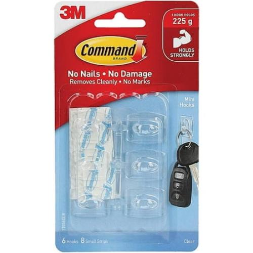 Command 17006CLR 17006CLR-ES Hooks, Clear, 36 Count