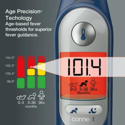 Navy Blue Braun ThermoScan 7  Connect Ear Thermometer, IRT6575US