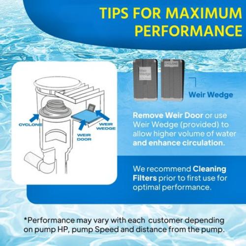 8 Cyclone - Turbo Charges Pool Skimmer Water Flow