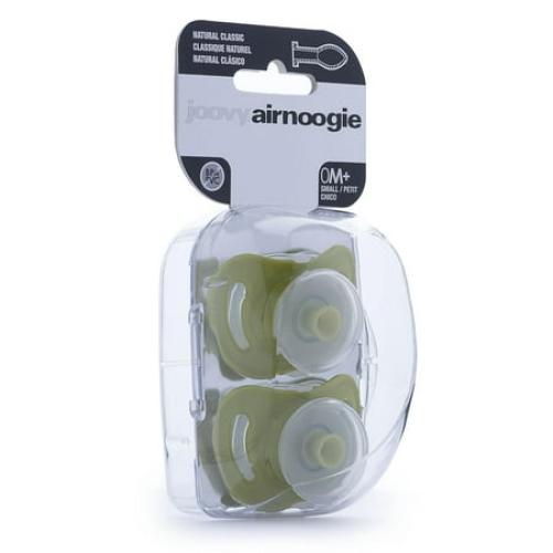 Joovy Airnoogie Baby Pacifier, Small/Newborn/0  Months, 2 pack Lime