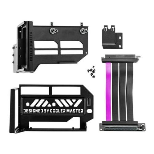 Cooler Master MasterAccessory Vertical Graphics Card Holder Kit V3 with Premium Riser Cable PCI-E 4.0 x16 - 165mm, Compatibility PCIe 4.0 and Older for E-ATX, ATX, Micro ATX Chassis