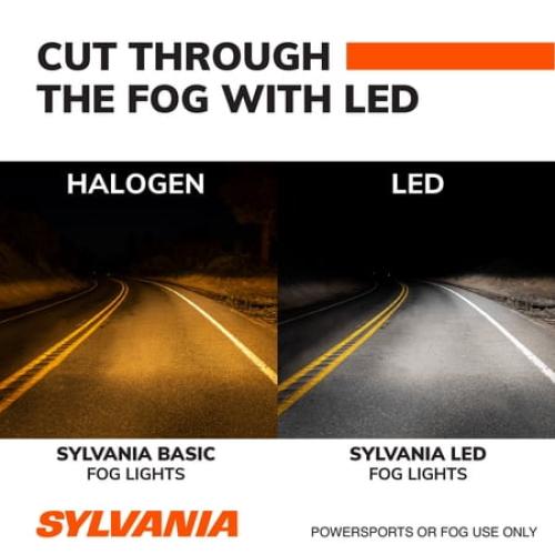 Sylvania H7 LED Fog Light and Powersport Bulb, 2 Pack, Compatible with Multiple Cars