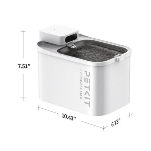 PETKIT EVERSWEET MAX Cordless Cat Water Fountain, 105 fl oz/3L Automatic Pet Water Dispenser for Cats, Dogs - Includes Replacement Filters