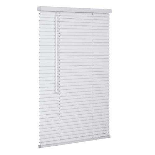 Lotus & Windoware Cordless 1 Vinyl Plus Light Filtering Horizontal Mini Blind, 23 W x 72 L, White, Smooth