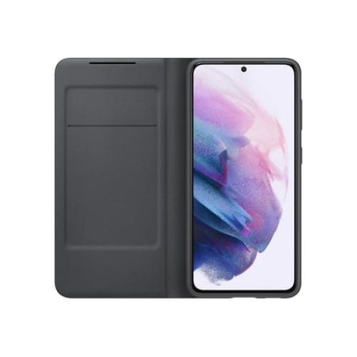 Samsung LED Wallet Cover EF-NG991 - Flip cover for cell phone - black - for Galaxy S21 5G