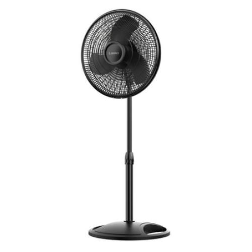 Lasko 16 Oscillating Adjustable Pedestal Fan with 3-Speeds, S16500, Black