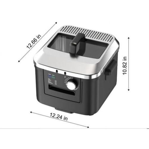 Mainstays 4L Deep Fryer, Stainless Steel Lid, Electric, New Model MS8400778514-2