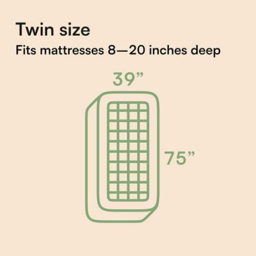 Bamboo Mattress Topper Twin Cooling Breathable Extra Plush Thick Fitted 8-20 Inches Pillow Top Mattress Pad Rayon Cooling Ultra Soft (Bamboo, Twin 39x75 Inches)