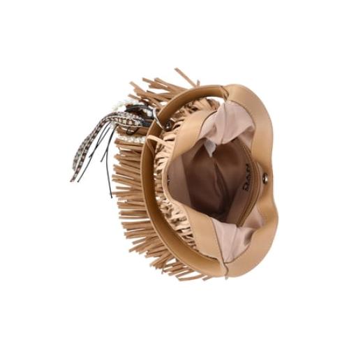 Madden NYC Women's Fringe Hobo Bag, Khaki