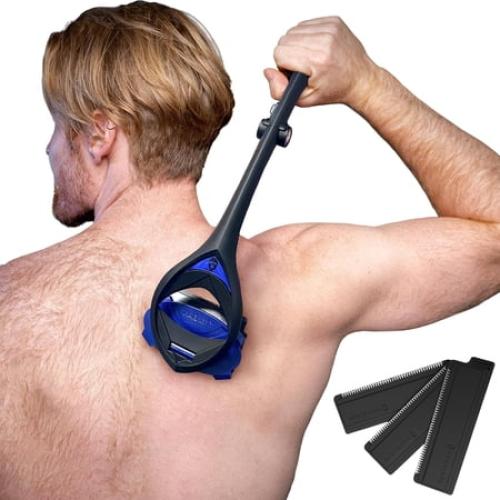 BakBlade 3.0 Mens Back Shaver with 23 Handle – Includes 3 Extra Blade Refills – Pain-Free Shave for Men